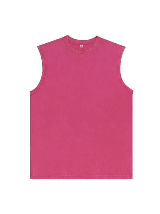 230g Cotton MAGA Printed Wash Old Sleeveless T-shirt