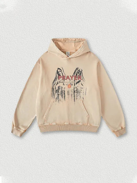Prayer Sacred Wash Old Cotton Hoodie