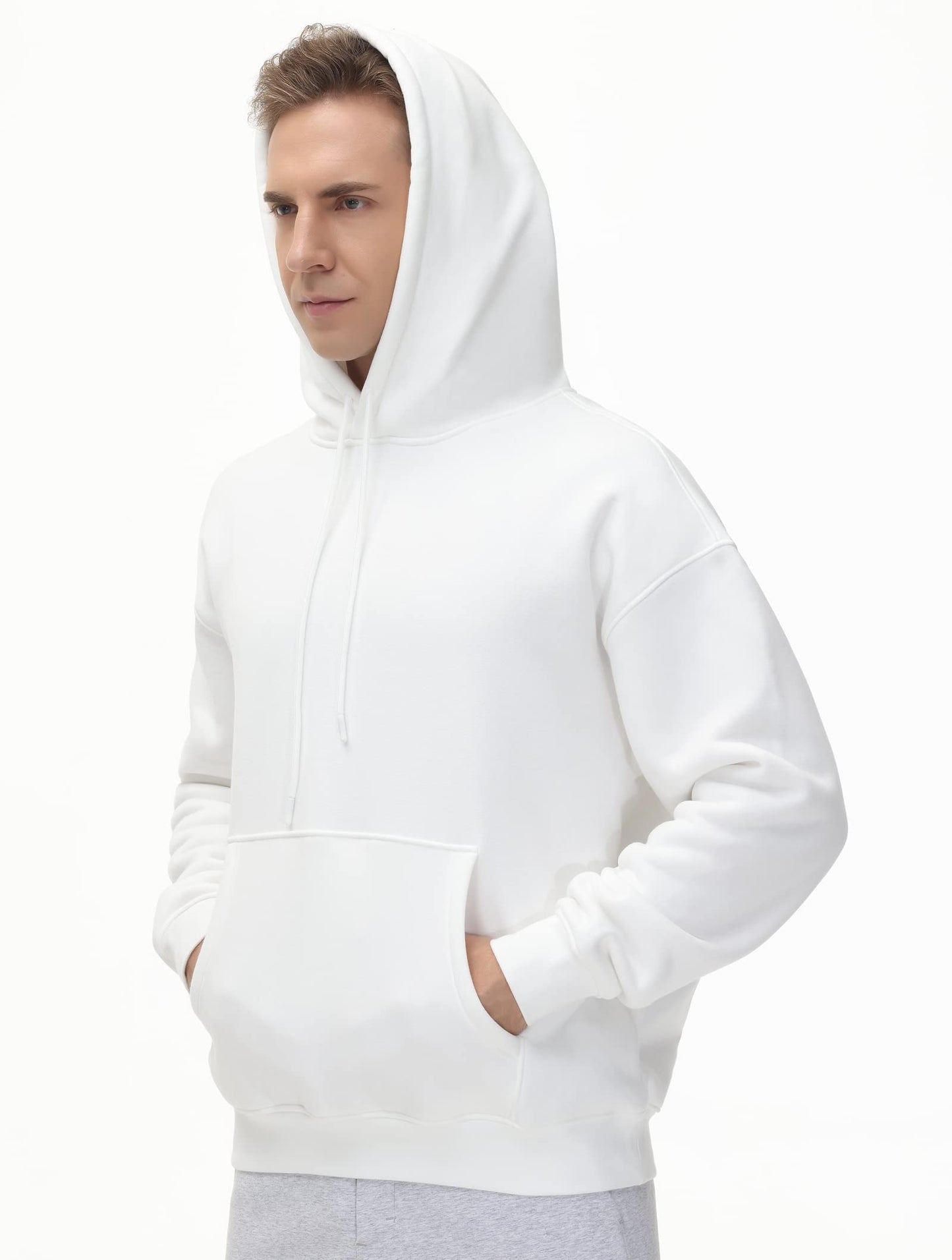Men's Fleece Pullover Hoodie Loose Fit Ultra Soft