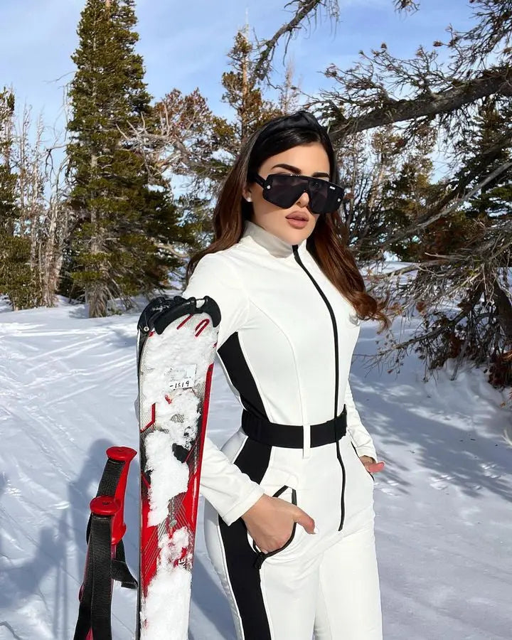 Women’s Slim Fit One Piece Ski Suit Sexy Winter Snow Jumpsuit
