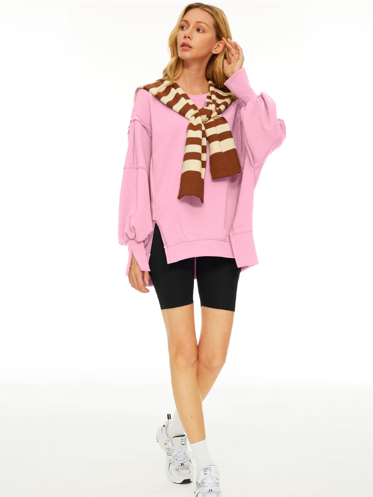 Womens Oversized Sweatshirts Hoodies Crewneck Shirts Fall Outfits