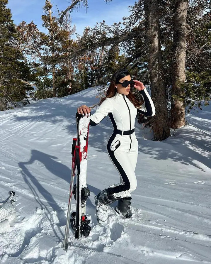 Women’s Slim Fit One Piece Ski Suit Sexy Winter Snow Jumpsuit