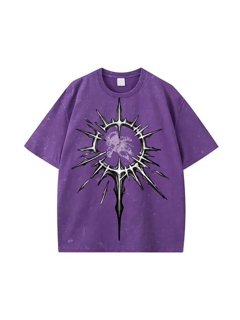 270g Cotton Astronaut Interstellar Wash Old T-shirt