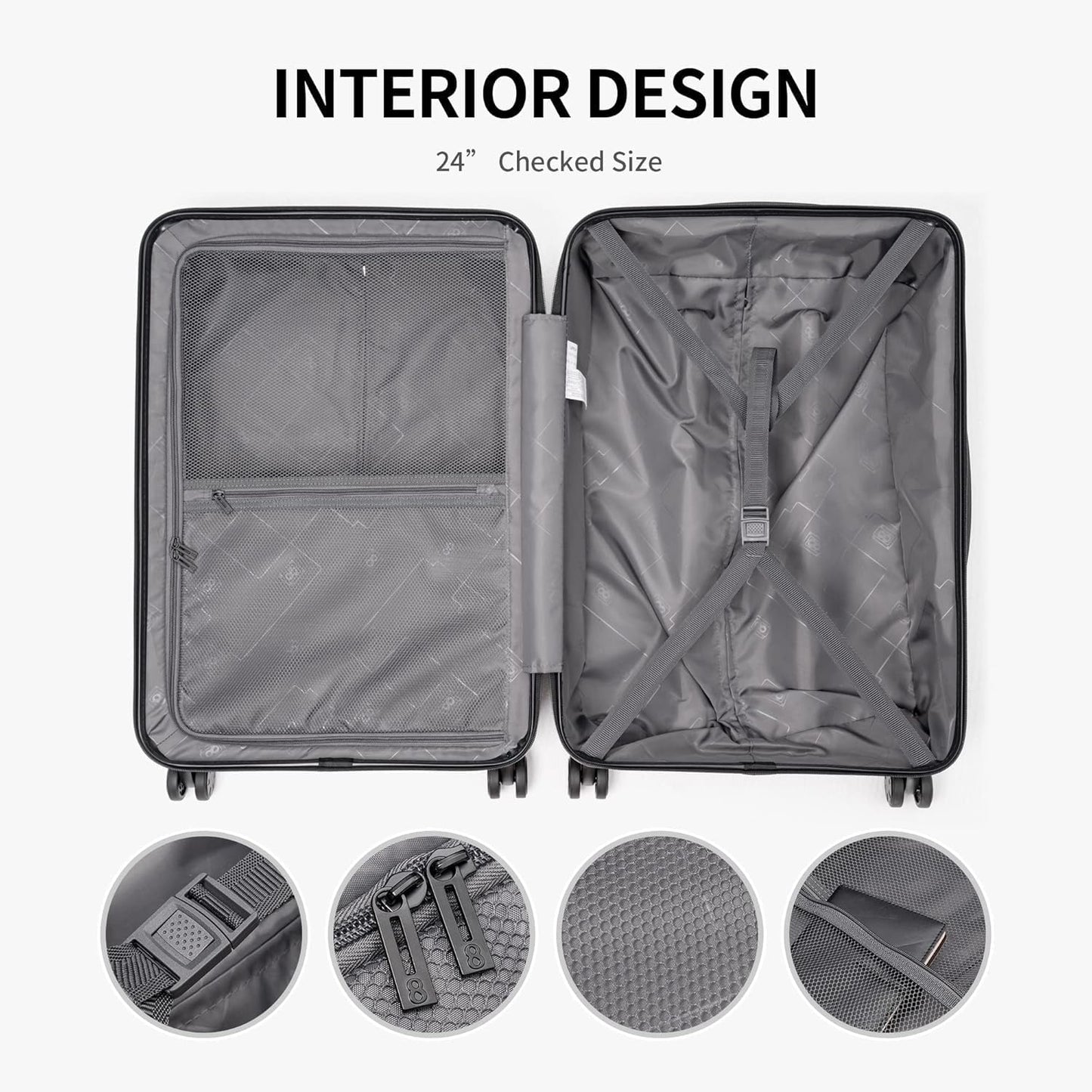 Luggage Airline Approved 20 Inch Expandable Hard Sided Luggages