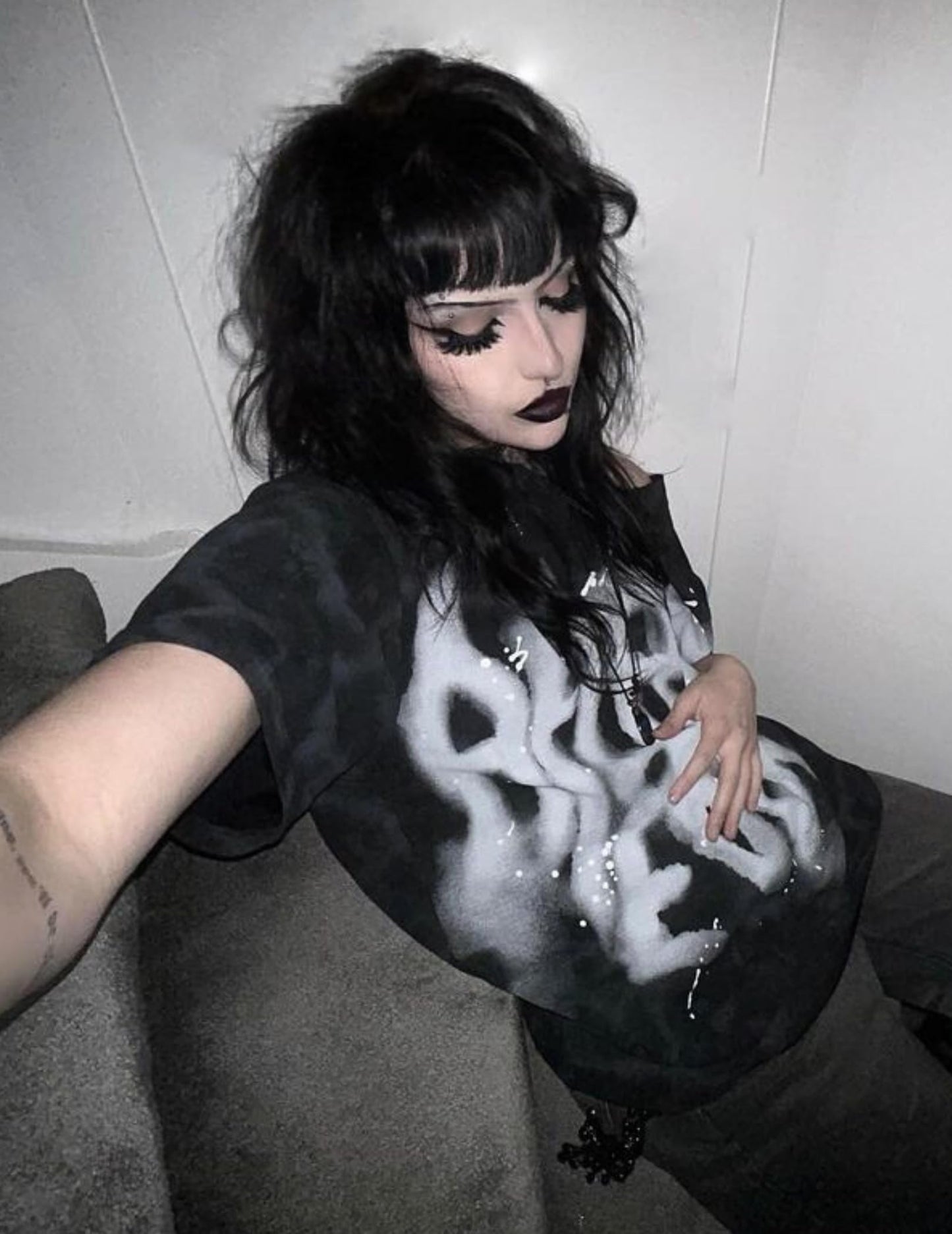 Mens Graphic Tee Shirts Oversized Baggy Loose Cotton T-Shirt Streetwear