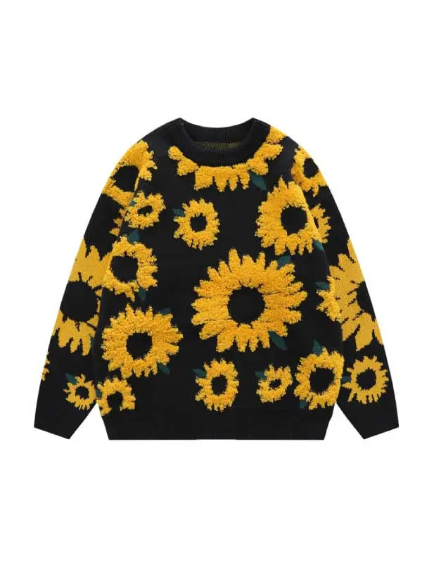 Women's Sunflower Embroidered Sweatshirt