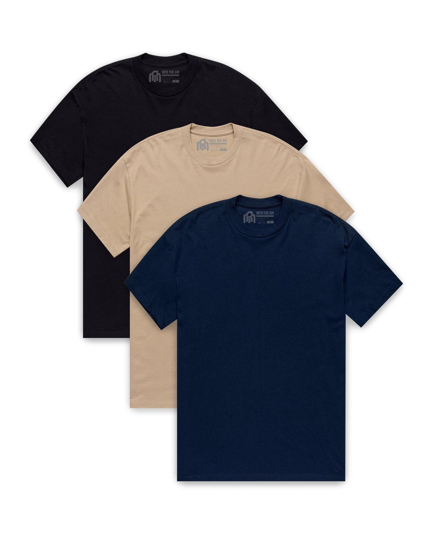 Basic Crew Neck T Shirt for Men Plain Color Everyday Style