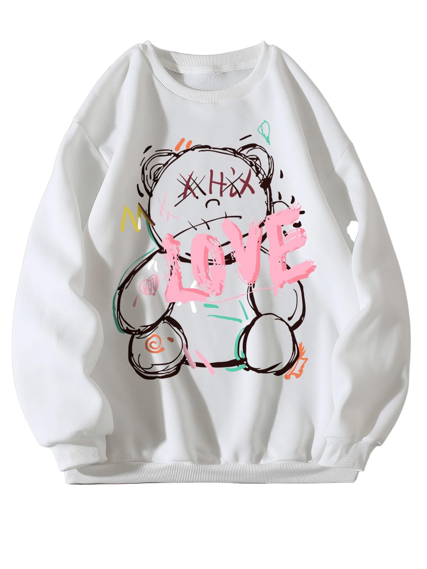Women's Letter Graphic Print Long Sleeve Sweatshirt Pullover Tops