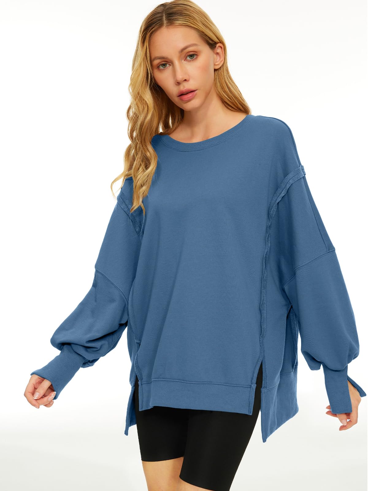 Womens Oversized Sweatshirts Hoodies Crewneck Shirts Fall Outfits