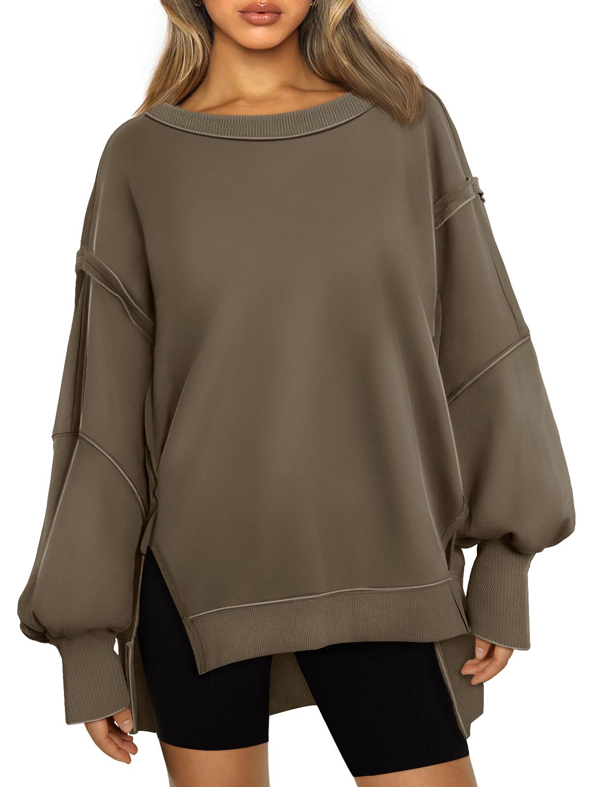 Womens Oversized Sweatshirts Hoodies Crewneck Shirts Fall Outfits
