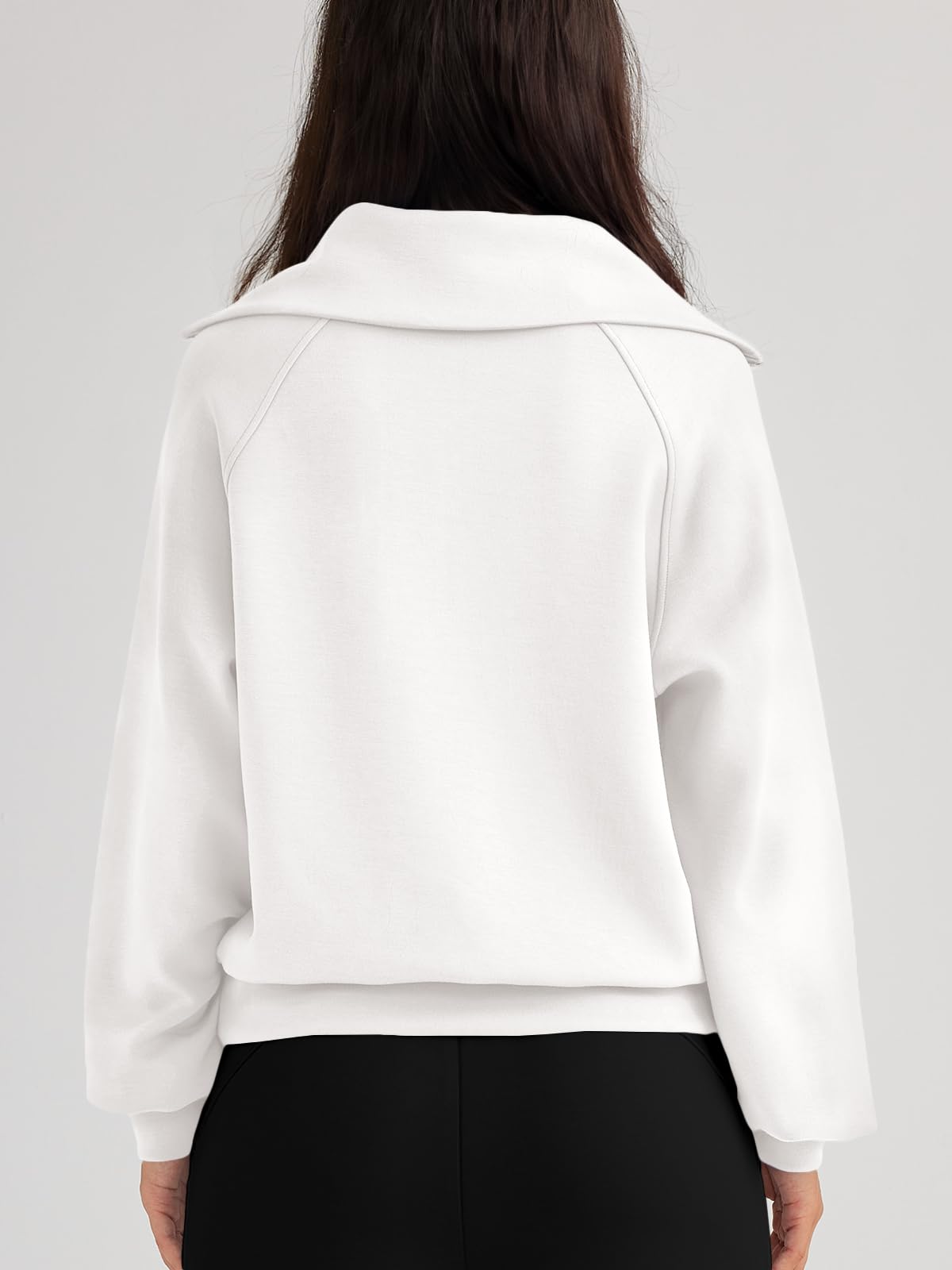 Womens Oversized Sweatshirts Half Zip Pullover Long