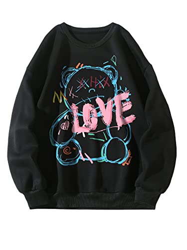 Women's Letter Graphic Print Long Sleeve Sweatshirt Pullover Tops