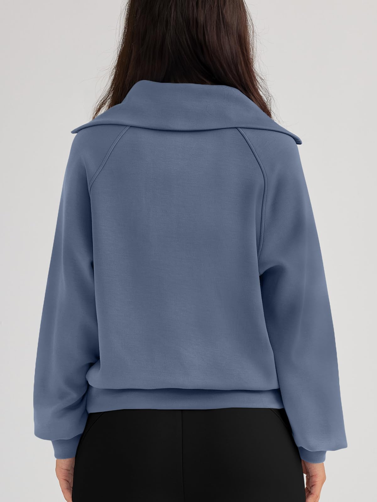 Womens Oversized Sweatshirts Half Zip Pullover Long