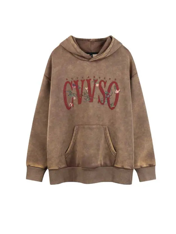Men's Letter Kangaroo Pocket Hooded Sweatshirt