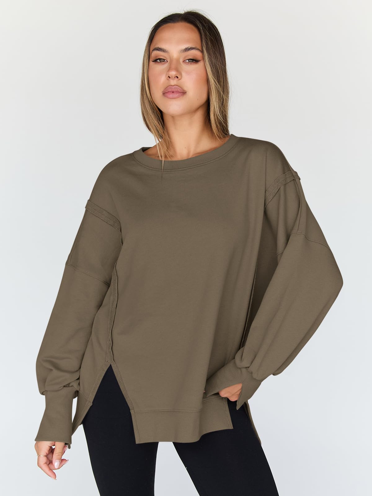 Womens Oversized Sweatshirts Hoodies Crewneck Shirts Fall Outfits