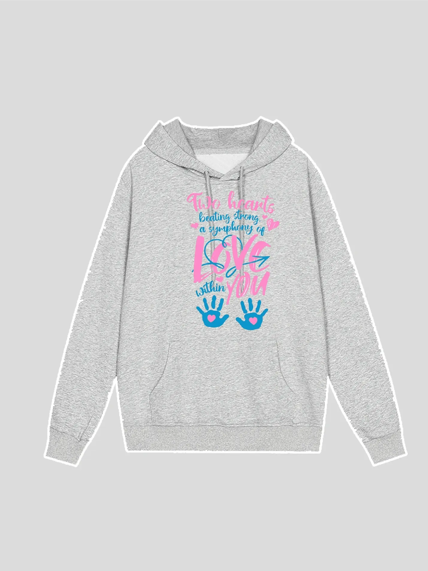 Two Hearts Beating Strong Graphic Hoodie
