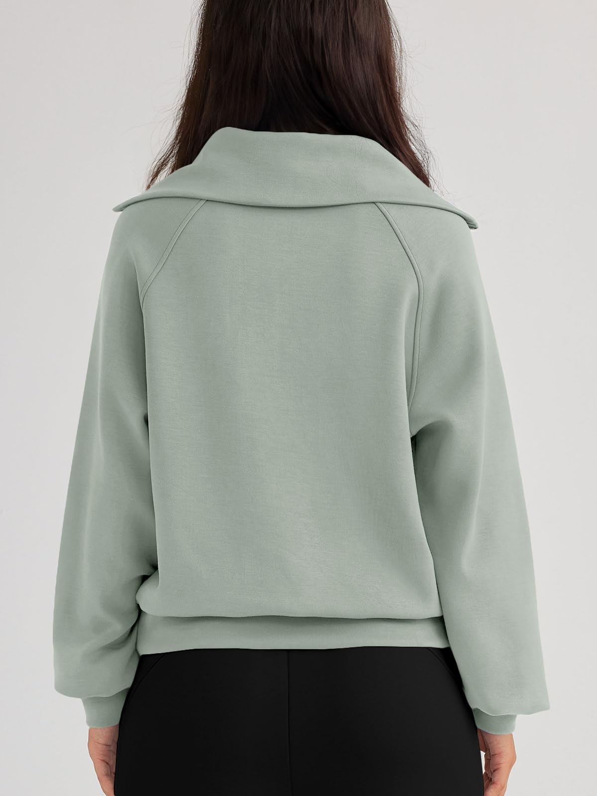 Womens Oversized Sweatshirts Half Zip Pullover Long
