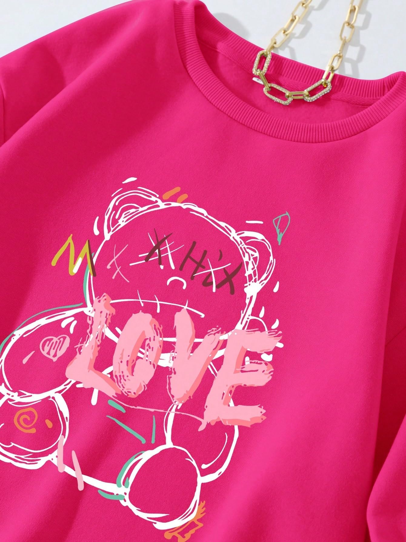 Women's Letter Graphic Print Long Sleeve Sweatshirt Pullover Tops