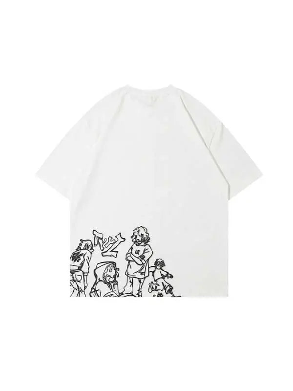 Women's Pink Street Style Short Sleeve T-Shirt