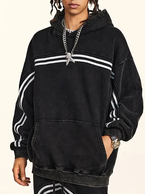 332g Webbing Contrast Color Cotton Hoodie