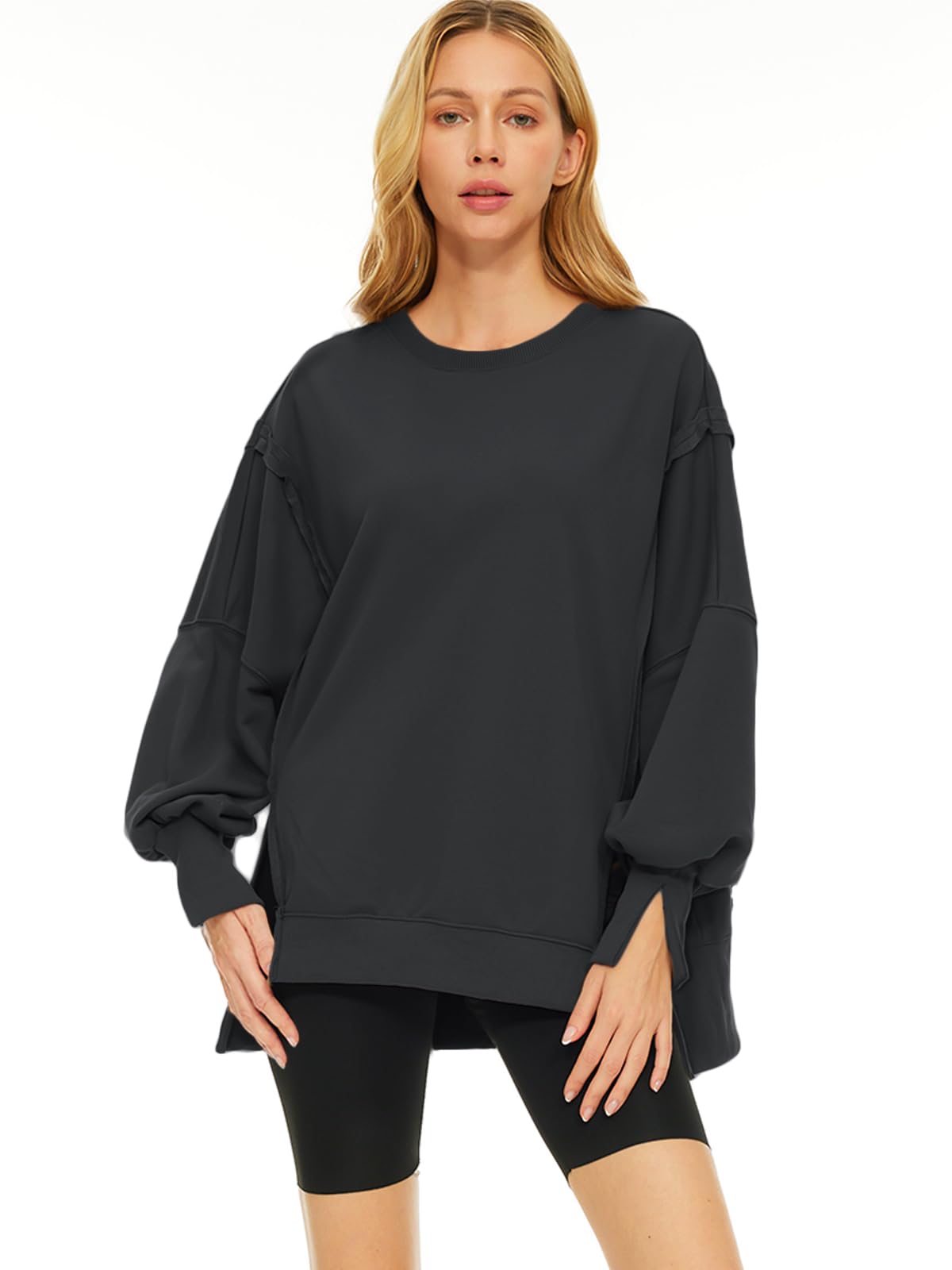 Womens Oversized Sweatshirts Hoodies Crewneck Shirts Fall Outfits