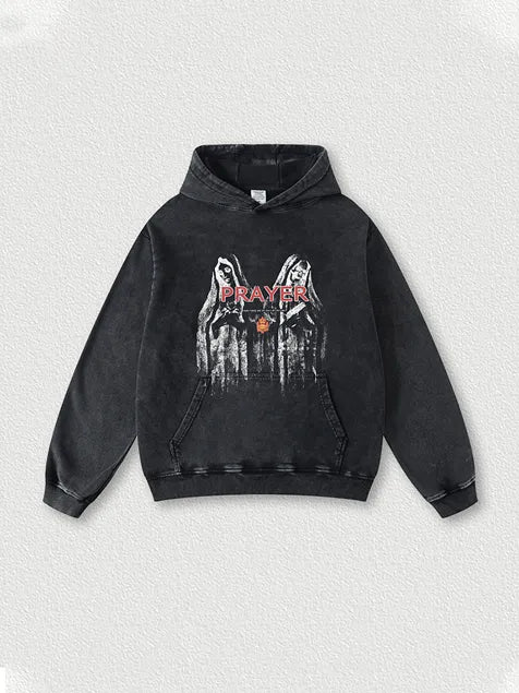 Prayer Sacred Wash Old Cotton Hoodie