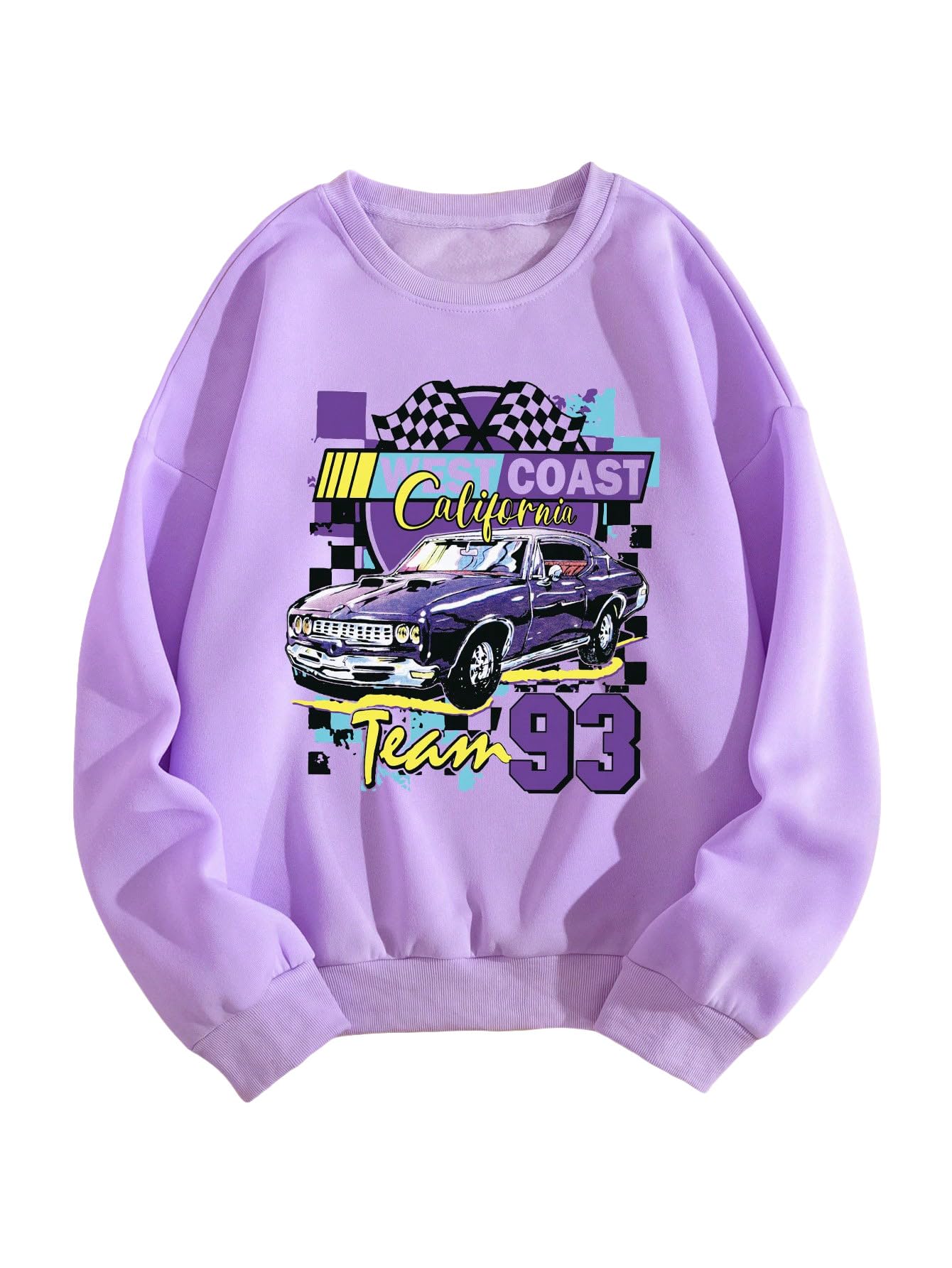Women's Letter Graphic Print Long Sleeve Sweatshirt Pullover Tops