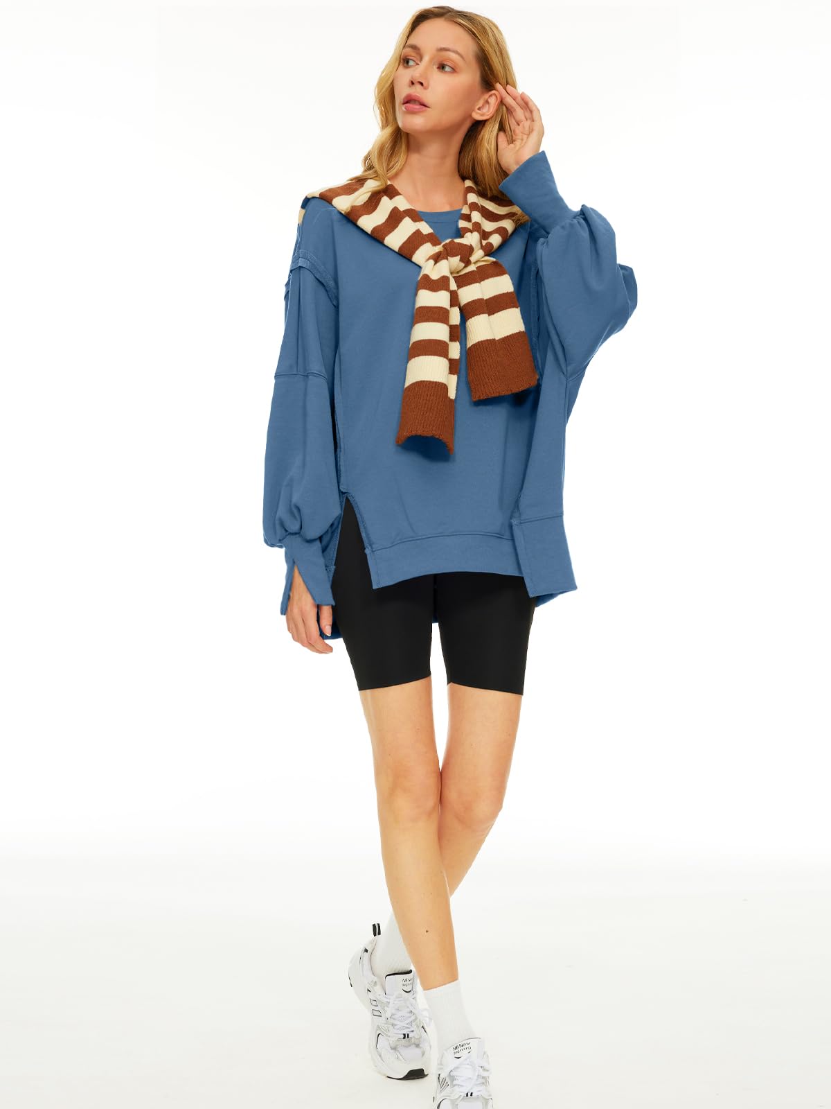 Womens Oversized Sweatshirts Hoodies Crewneck Shirts Fall Outfits