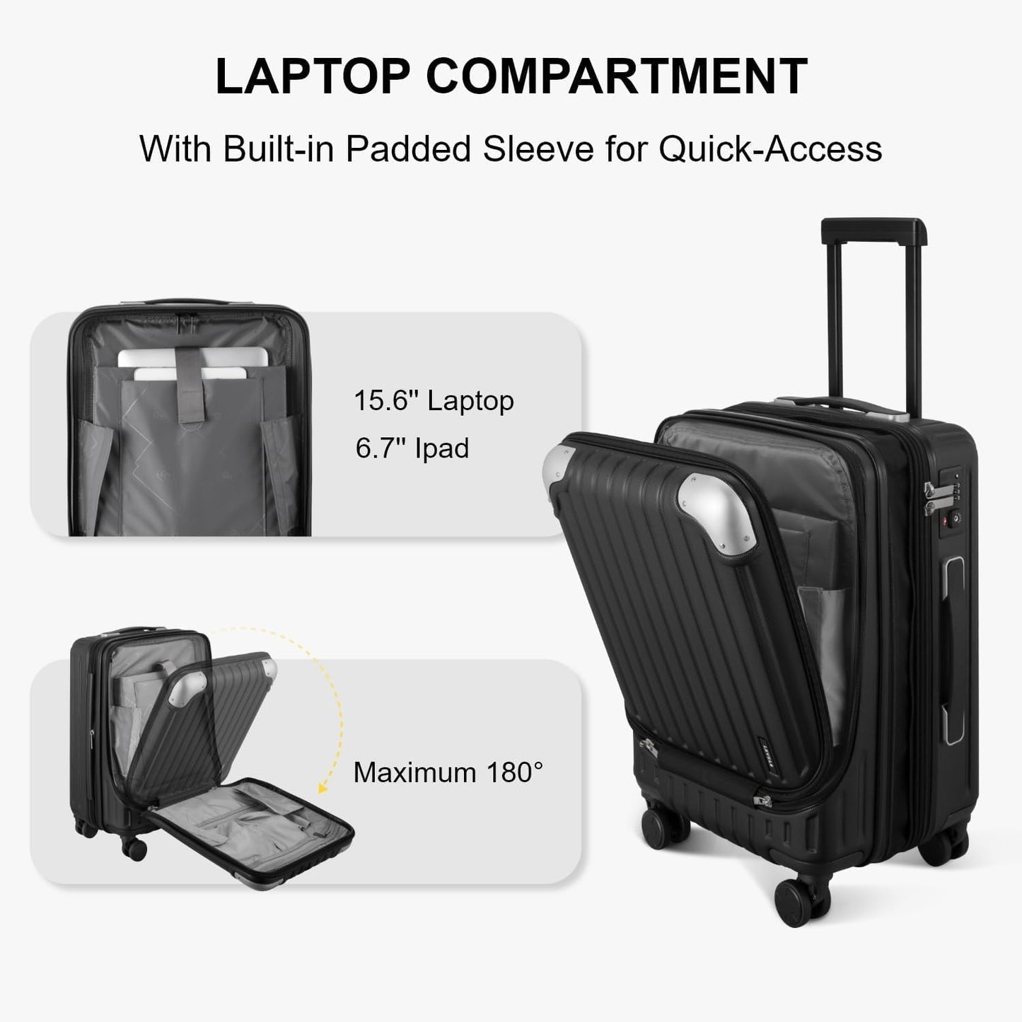 Luggage Airline Approved 20 Inch Expandable Hard Sided Luggages