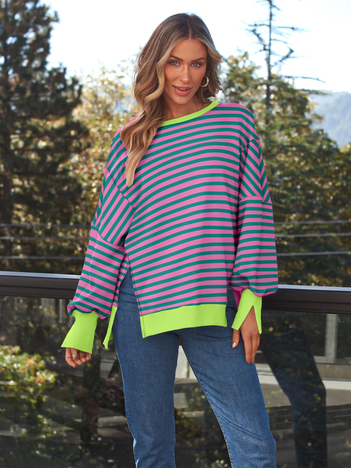Womens Oversized Sweatshirts Hoodies Crewneck Shirts Fall Outfits