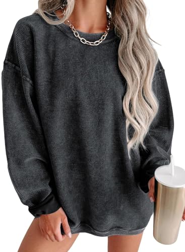 Women Casual Oversized Long Sleeve Crewneck Sweatshirts