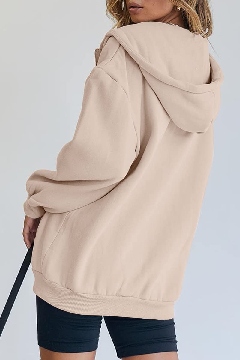 Womens Zip Up Hoodies Long Sleeve Fall Oversized Sweatshirts
