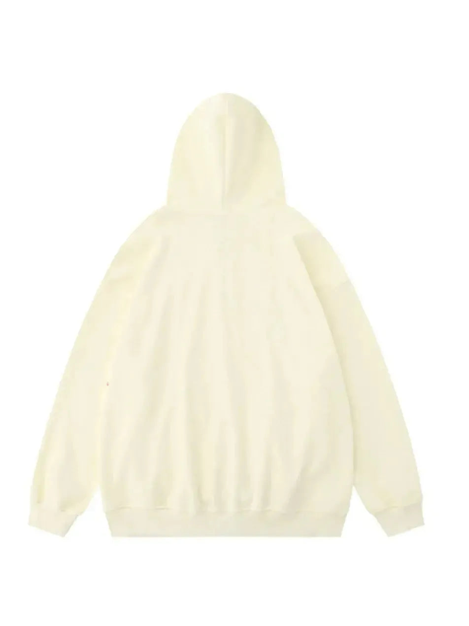 Y2K Star Graphic Zip Up Hoodie