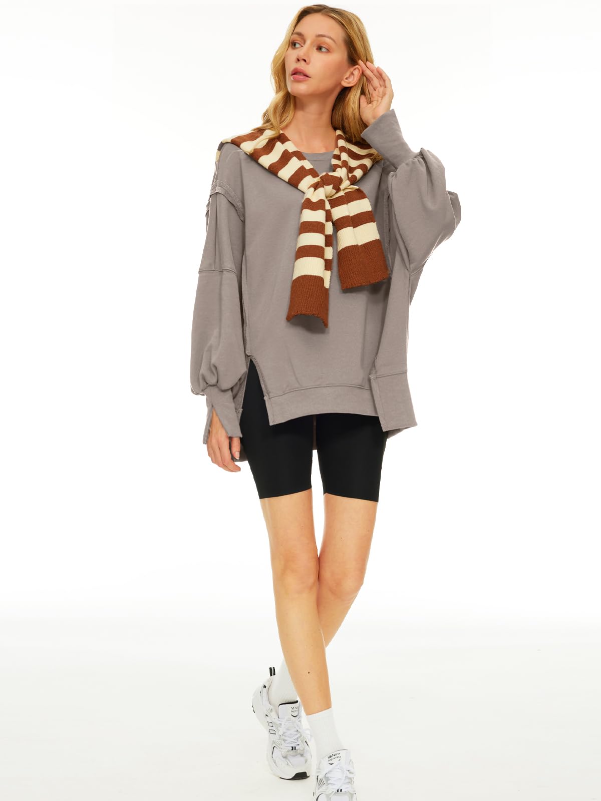 Womens Oversized Sweatshirts Hoodies Crewneck Shirts Fall Outfits