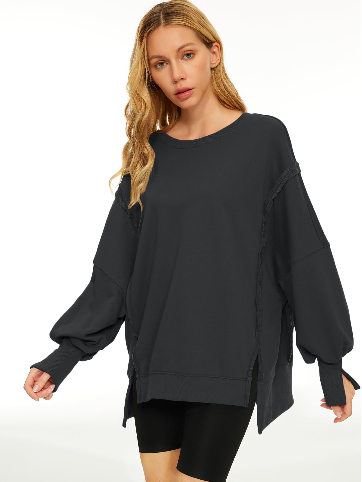 Womens Oversized Sweatshirts Hoodies Crewneck Shirts Fall Outfits