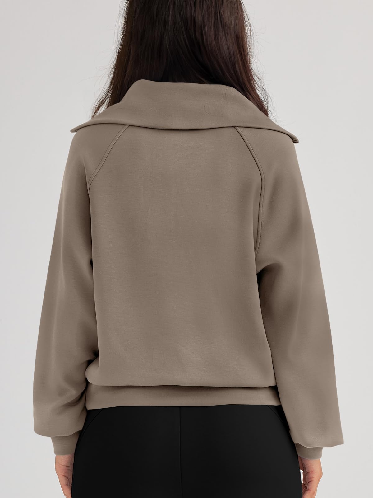 Womens Oversized Sweatshirts Half Zip Pullover Long