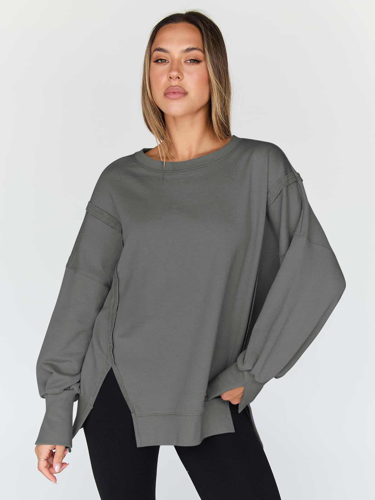 Womens Oversized Sweatshirts Hoodies Crewneck Shirts Fall Outfits