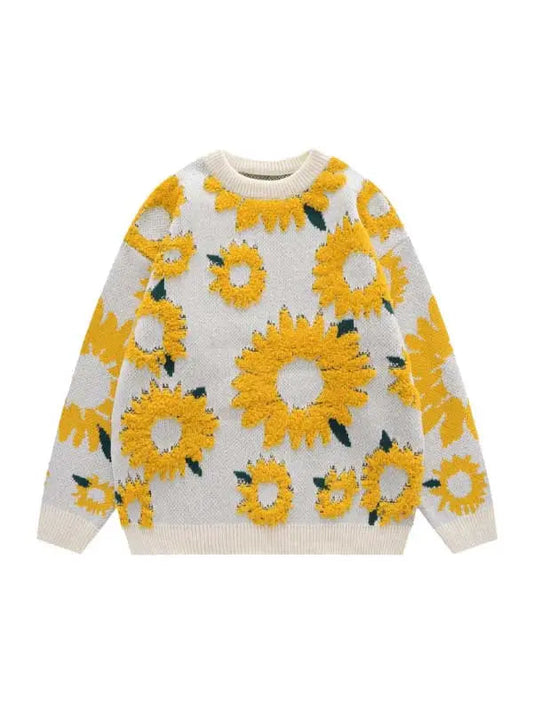 Women's Sunflower Embroidered Sweatshirt
