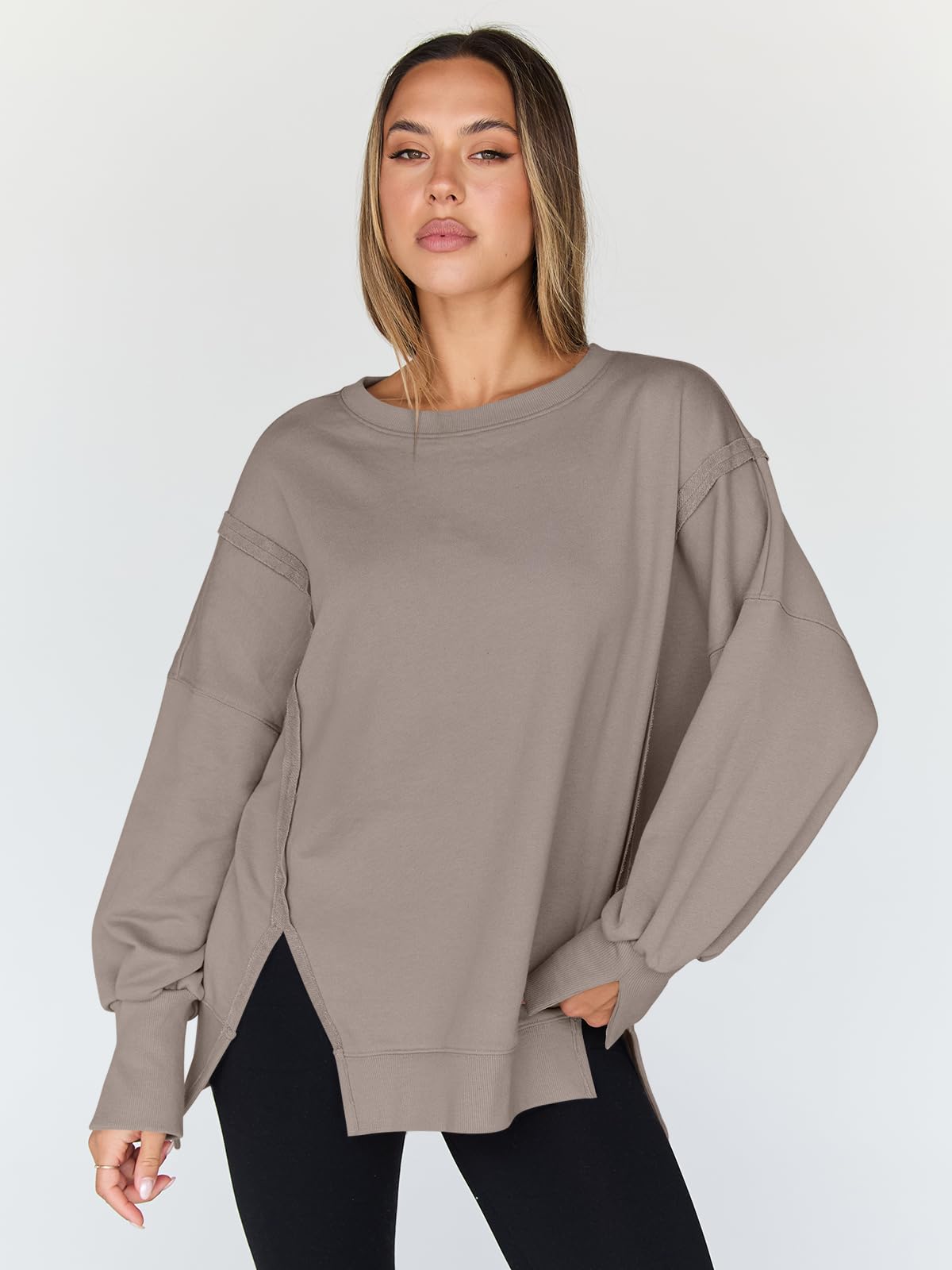 Womens Oversized Sweatshirts Hoodies Crewneck Shirts Fall Outfits