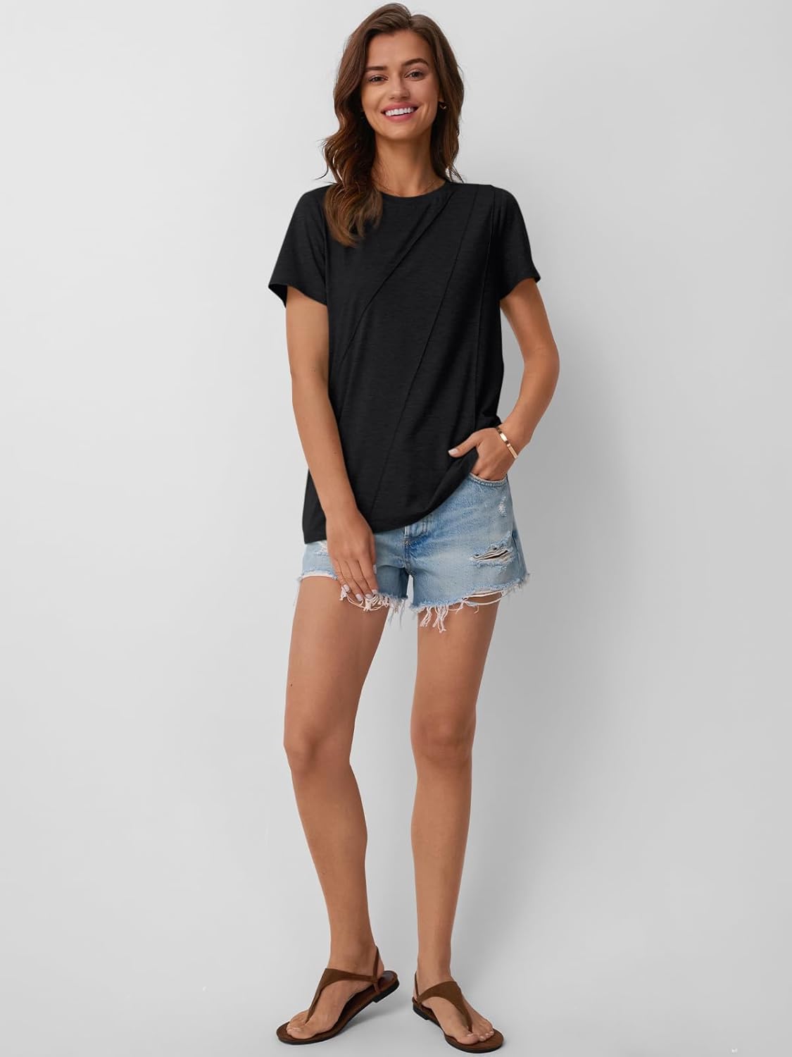 Womens Summer Tops Workout Shirts Beach Vacation Outfits Business Tshirts