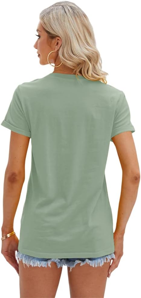 Women's T Shirts Short Sleeve Tees Sunflower Graphic Loose Summer Tops