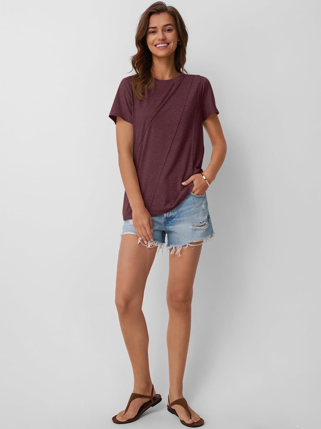 Womens Summer Tops Workout Shirts Beach Vacation Outfits Business Tshirts