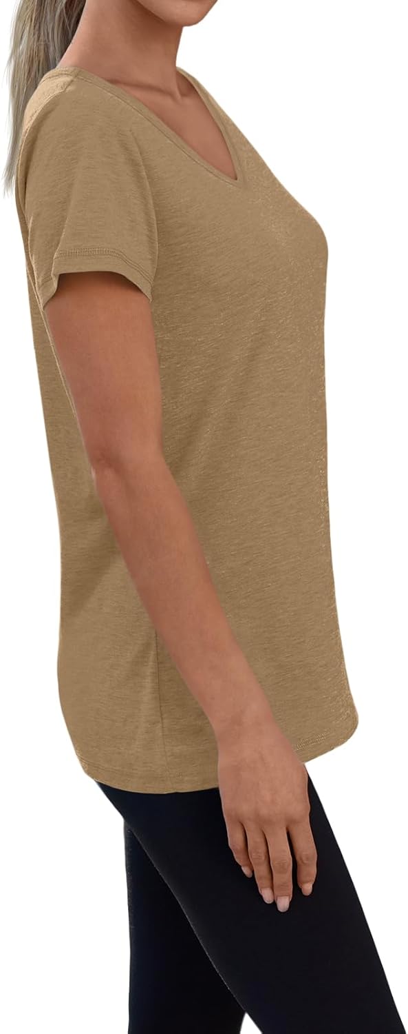 3 Pack V Neck T Shirts for Women Short Sleeve T-shirts
