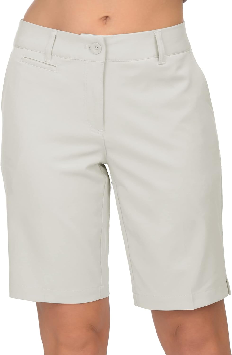 Womens Golf Shorts Lightweight Stretch Relaxed Fit Knee Length Ladies Bermuda Shorts