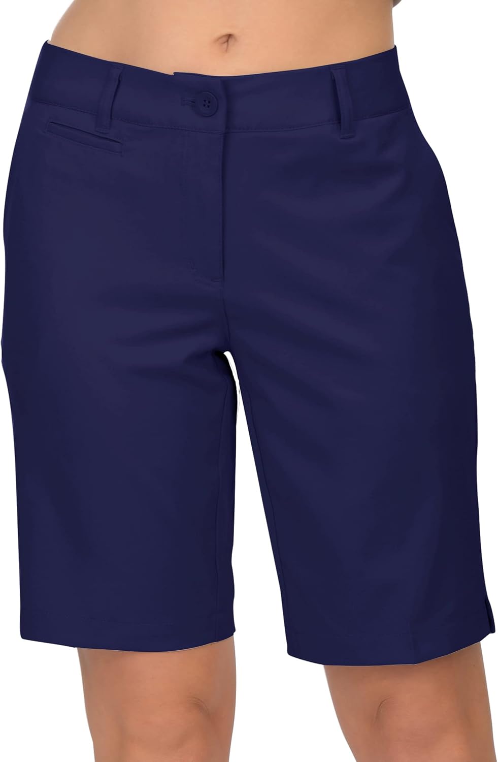 Womens Golf Shorts Lightweight Stretch Relaxed Fit Knee Length Ladies Bermuda Shorts