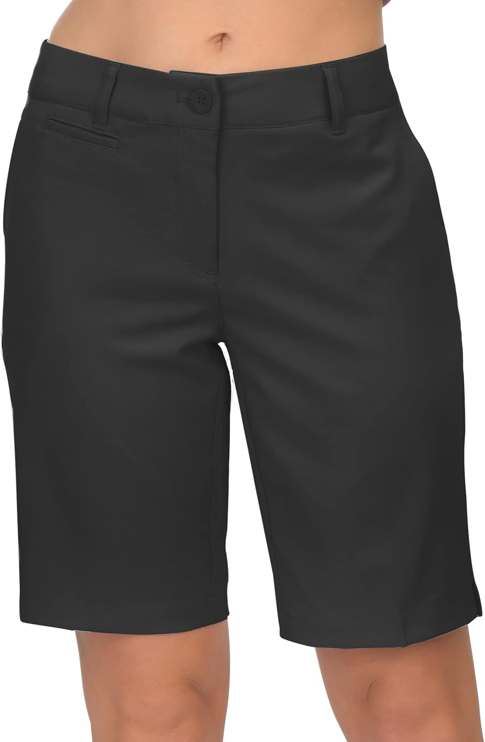 Womens Golf Shorts Lightweight Stretch Relaxed Fit Knee Length Ladies Bermuda Shorts