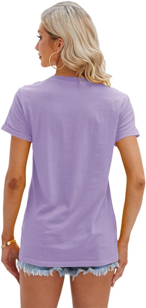 Women's T Shirts Short Sleeve Tees Sunflower Graphic Loose Summer Tops