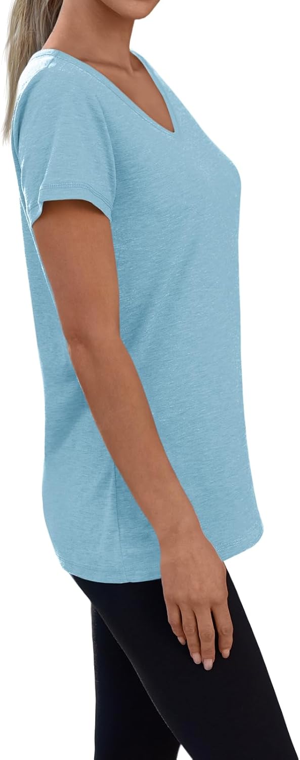 3 Pack V Neck T Shirts for Women Short Sleeve T-shirts