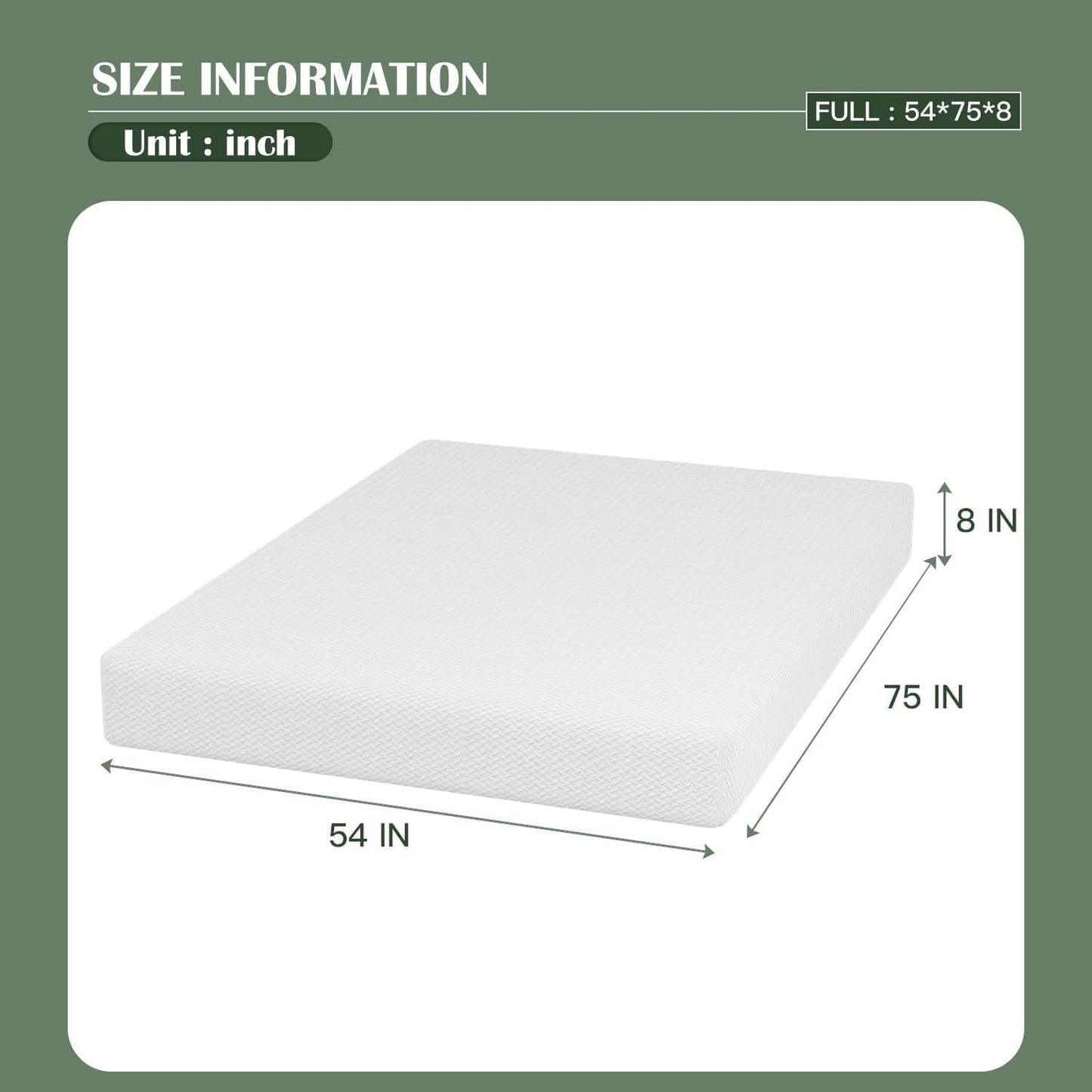 Twin 6 Inch Gel Memory Foam Mattress in a Box Medium Firm