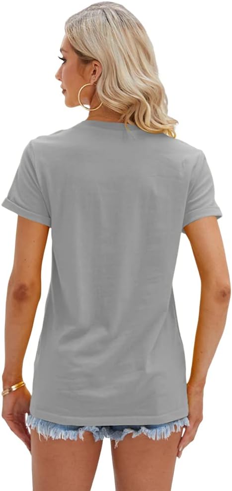 Women's T Shirts Short Sleeve Tees Sunflower Graphic Loose Summer Tops